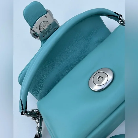 COACH Faded Blue Tabby 18 In Nappa Leather - Picture 12 of 12